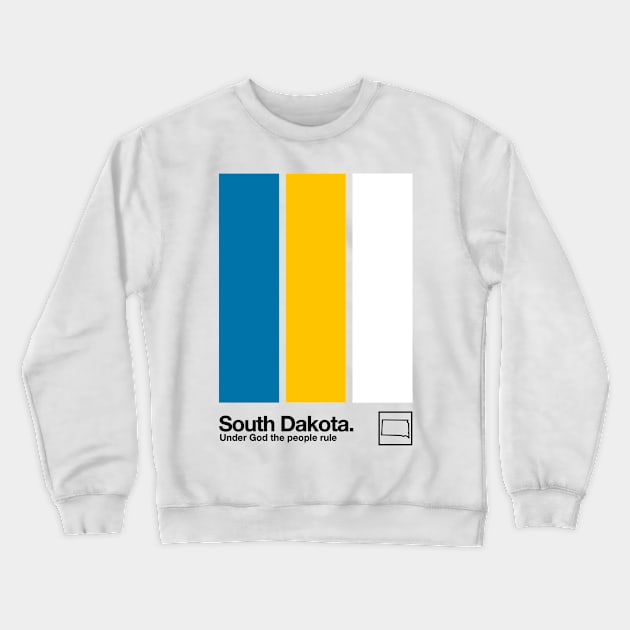 South Dakota Flag // Original Aesthetic Colors Artwork Design Crewneck Sweatshirt by DankFutura
